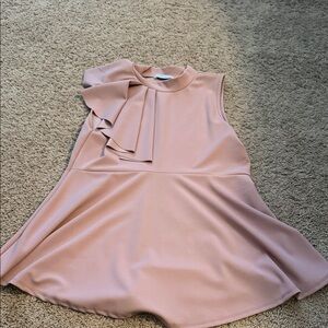Elegant Pink Sleeveless Blouse